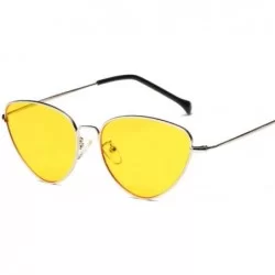 Cat Eye Vintage Sunglasses Sunglass Glasses - Yellow - C2198O0H3T4 $47.52