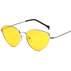 Cat Eye Vintage Sunglasses Sunglass Glasses - Yellow - C2198O0H3T4 $19.91