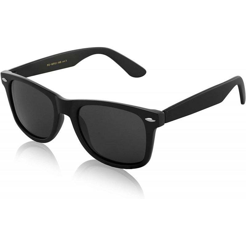 Rimless Polarized Sunglasses Vintage Retro Designer Unisex Sun Glasses UV400 - 1 Matte Black Frame - CB19CKDHAOK $10.35