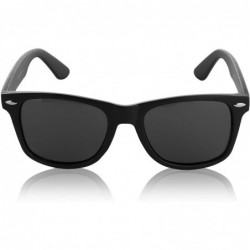 Rimless Polarized Sunglasses Vintage Retro Designer Unisex Sun Glasses UV400 - 1 Matte Black Frame - CB19CKDHAOK $10.35