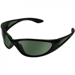 Sport Polarized Sunglasses Baseball Softball - Black + Dark Green - CX18G8AAIMU $21.02
