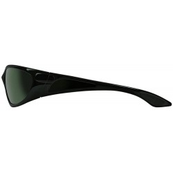 Sport Polarized Sunglasses Baseball Softball - Black + Dark Green - CX18G8AAIMU $21.02