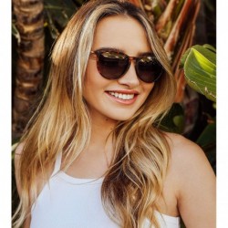 Oval Round Retro Polarized Lens Classic Sunglasses for Women - Tortoise Frame/Brown Lens - CE18M5A8DDI $29.02