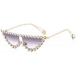 Rimless Luxury Brand Sexy Cat Eye Shade Sunglasses - A - CH18S2T0599 $17.97