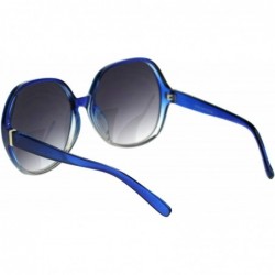 Round Oversized Round Sunglasses Womens Vintage Fashion Ombre Translucent Colors - Blue - CT18X4L8HQZ $12.03