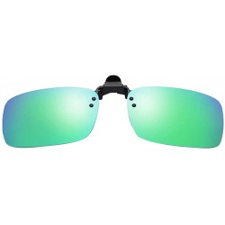 Square Polarized Clip-on Sunglasses Anti-Glare Driving Glasses for Prescription Glasses - Mint Green - C4193XI4AUK $21.37