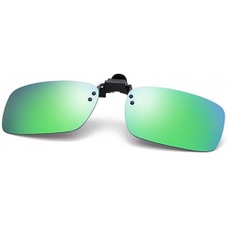Square Polarized Clip-on Sunglasses Anti-Glare Driving Glasses for Prescription Glasses - Mint Green - C4193XI4AUK $8.07