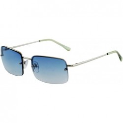 Rectangular Minimalist Medium Rectangular Sunglasses Clear Eyewear Spring Hinge - CS196R3YK0R $29.58