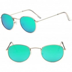 Oversized 2019 Retro Round Sunglasses Women Brand Designer Sun Glasses For Women Alloy Mirror Sunglasses - Black - CW18W7XLOU...