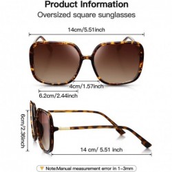 Oversized Leopard Irregular Sunglasses Fashion Shade Oversized Square Sunglasses for Women - CF1927D8EC9 $8.69