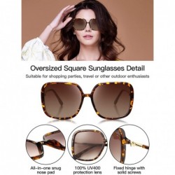 Oversized Leopard Irregular Sunglasses Fashion Shade Oversized Square Sunglasses for Women - CF1927D8EC9 $8.69