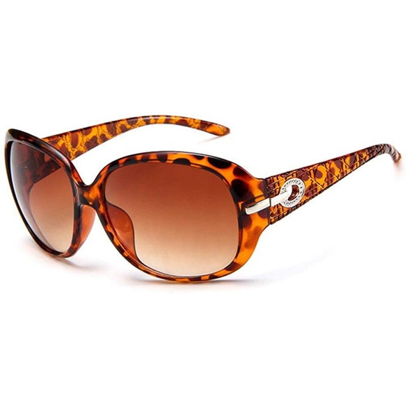 Square Unisex Fashion Square Shape UV400 Framed Sunglasses Sunglasses - Leopard - CZ199C8CSWR $27.63