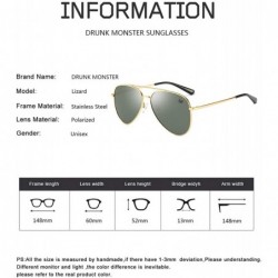 Aviator Military Style Classic Aviator Sunglasses for Men Women Polarized 100% UV protection - Black - C018O3O25I9 $9.73