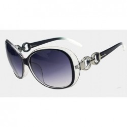 Goggle Sunglasses Women Large Frame Polarized Eyewear UV protection 20 Pcs - White With Gray - CN184CDSEUC $45.19