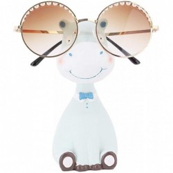 Round Women Fashion Round Pearl Frame Sunglasses UV Protection Sunglasses - Tea - CC1989WQ7SI $15.01