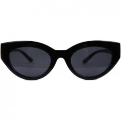 Cat Eye Classic Fashion Retro Cat Eye Tinted Lens Women's Lightweight Plastic Frame Sunglasses - Black - C218ILU5OND $13.30
