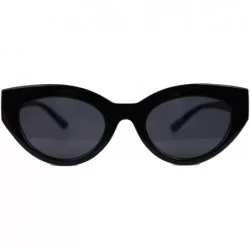 Cat Eye Classic Fashion Retro Cat Eye Tinted Lens Women's Lightweight Plastic Frame Sunglasses - Black - C218ILU5OND $25.27