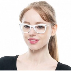 Cat Eye Womens Fashion Designer Cat Eye Eyeglasses Frames with Metal Arms - 2 Pairs / White + Green Floral - CS18G8NWL07 $12.58