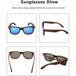 Round Polarized Sunglasses Floating Handmade Glasses - Black - CU182L6TD05 $28.60