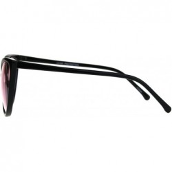 Cat Eye Womens Oversized Cat Eye Goth Pop Color Lens Plastic Sunglasses - Pink - CU1808946O2 $10.60