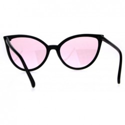Cat Eye Womens Oversized Cat Eye Goth Pop Color Lens Plastic Sunglasses - Pink - CU1808946O2 $10.60