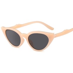 Cat Eye Small Vintage Cateye Sunglasses for Women 50s Chic Fashion Retro UV400 Sunshades - Baby Orange - CM18DXU7TXX $22.75