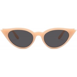 Cat Eye Small Vintage Cateye Sunglasses for Women 50s Chic Fashion Retro UV400 Sunshades - Baby Orange - CM18DXU7TXX $12.74