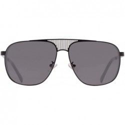Aviator Mens Aviator Sunglasses Square Frame Wrap Around Eyewear UV400 PROTECTION - Black - CT18QUR2G33 $25.69