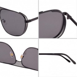 Aviator Mens Aviator Sunglasses Square Frame Wrap Around Eyewear UV400 PROTECTION - Black - CT18QUR2G33 $25.69