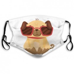 Shield VCJKK Mouth Shield Cute Pug in Sunglasses on Adjustable Covers - C21900L26H7 $43.55