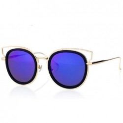 Aviator Pinglas Modern Cat Eye Sunglasses Luxury Design Street Classic Coating Purple - Green - CG18YR33ZIA $26.67