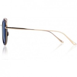 Aviator Pinglas Modern Cat Eye Sunglasses Luxury Design Street Classic Coating Purple - Green - CG18YR33ZIA $26.67