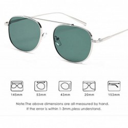 Aviator 2019 new sunglasses ladies retro trend sunglasses metal frame sunglasses - A - CK18S9NKO0C $36.64