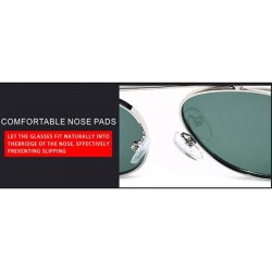 Aviator 2019 new sunglasses ladies retro trend sunglasses metal frame sunglasses - A - CK18S9NKO0C $36.64