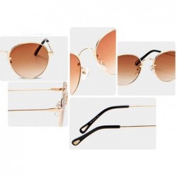 Aviator 2019 new sunglasses - ladies sunglasses small frame round sunglasses - B - C318SCMCIW0 $29.43