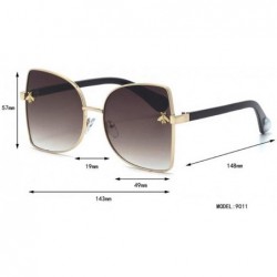 Aviator High-end new fashion sunglasses- pearl big frame sunglasses female trend sunglasses - A - CU18S5QDK84 $50.38