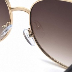 Aviator High-end new fashion sunglasses- pearl big frame sunglasses female trend sunglasses - A - CU18S5QDK84 $50.38