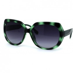 Butterfly Womens Mod Butterfly Chic Designer Fashion Sunglasses - Green Tortoise Smoke - CX1969YEOOR $9.45