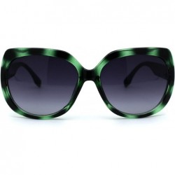 Butterfly Womens Mod Butterfly Chic Designer Fashion Sunglasses - Green Tortoise Smoke - CX1969YEOOR $9.45