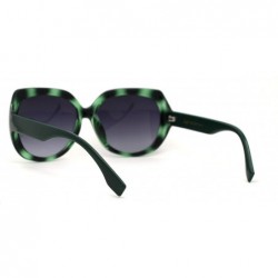 Butterfly Womens Mod Butterfly Chic Designer Fashion Sunglasses - Green Tortoise Smoke - CX1969YEOOR $9.45