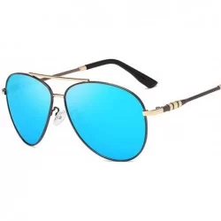 Aviator Trend Sunglasses Metal Frame Men'S Polarizer Fashion Driving Anti-Uv Sunglasses - CO18X9ZQR5N $32.63