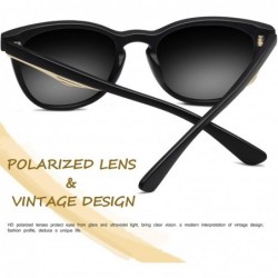 Round Round Vintage Sunglasses Polarized for Women Men - Women's Fashion Sun Glasses UV400 - CR18NL9T9T3 $12.64