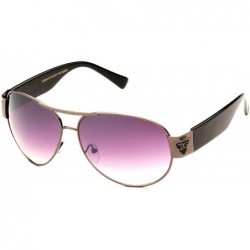 Square "Zeb" Aviator Fashion Sunglasses UV Protection - Gunmetal - CZ119VZAT7P $10.35
