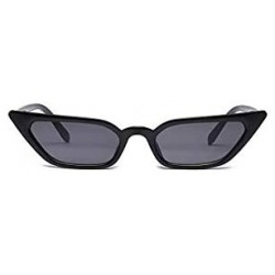 Goggle Retro Vintage Narrow Clout Goggles Plastic Frame Mirrored Flat Lenses Cat Eye Sunglasses for Women - A - C118X5C0URA $...