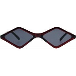 Square Skinny Diamond Shape Sunglasses Womens Trendy Fashion Eyewear UV 400 - Burgundy - CG18GA0UADE $18.82