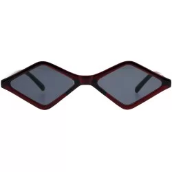 Square Skinny Diamond Shape Sunglasses Womens Trendy Fashion Eyewear UV 400 - Burgundy - CG18GA0UADE $9.02