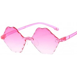 Shield Gradient Colorful Hexagon Shaped Irregular Eye Sunglasses Retro Eyewear Fashion Radiation Protection - Pink - CP196EY6...