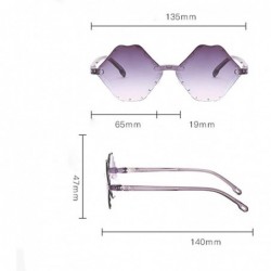 Shield Gradient Colorful Hexagon Shaped Irregular Eye Sunglasses Retro Eyewear Fashion Radiation Protection - Pink - CP196EY6...