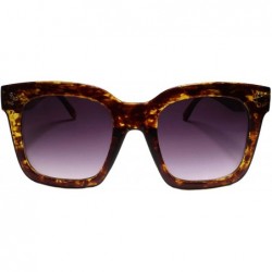 Oversized Oversize Retro Style Swag Hip Hop Rapper Fresh Dope Sunglasses Thick Frame - Black / Tortoise - C318Z0C3CCX $16.05