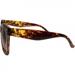 Oversized Oversize Retro Style Swag Hip Hop Rapper Fresh Dope Sunglasses Thick Frame - Black / Tortoise - C318Z0C3CCX $16.05